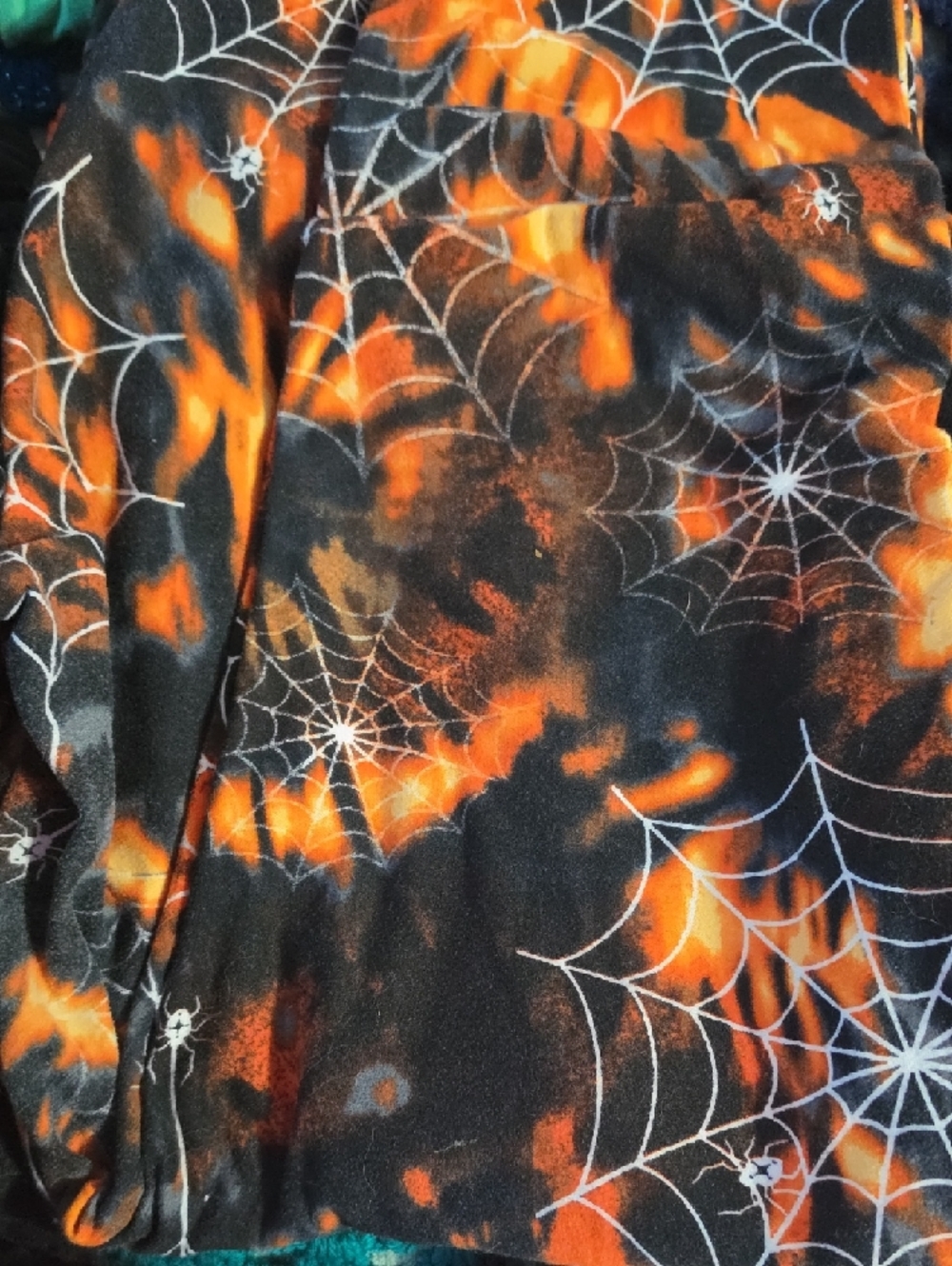 Assorted Printed and Solid Leggings Bundle - Black, Purple, Orange, Multicolor - Picture 7 of 7